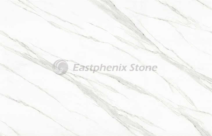Calizaca White sintered stone for custom kitchens