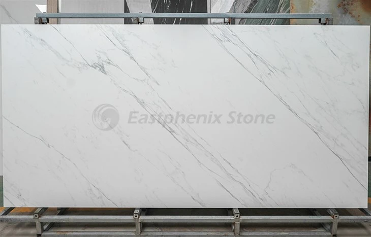 Tấm đá thiêu kết màu trắng bề mặt Matt